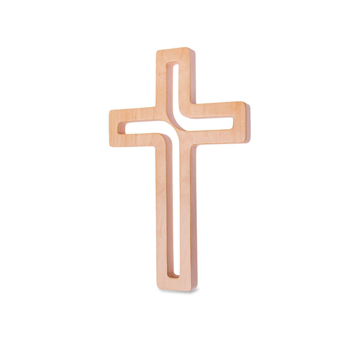 Holzkreuz Buche lackiert natur 25 x 16 cm