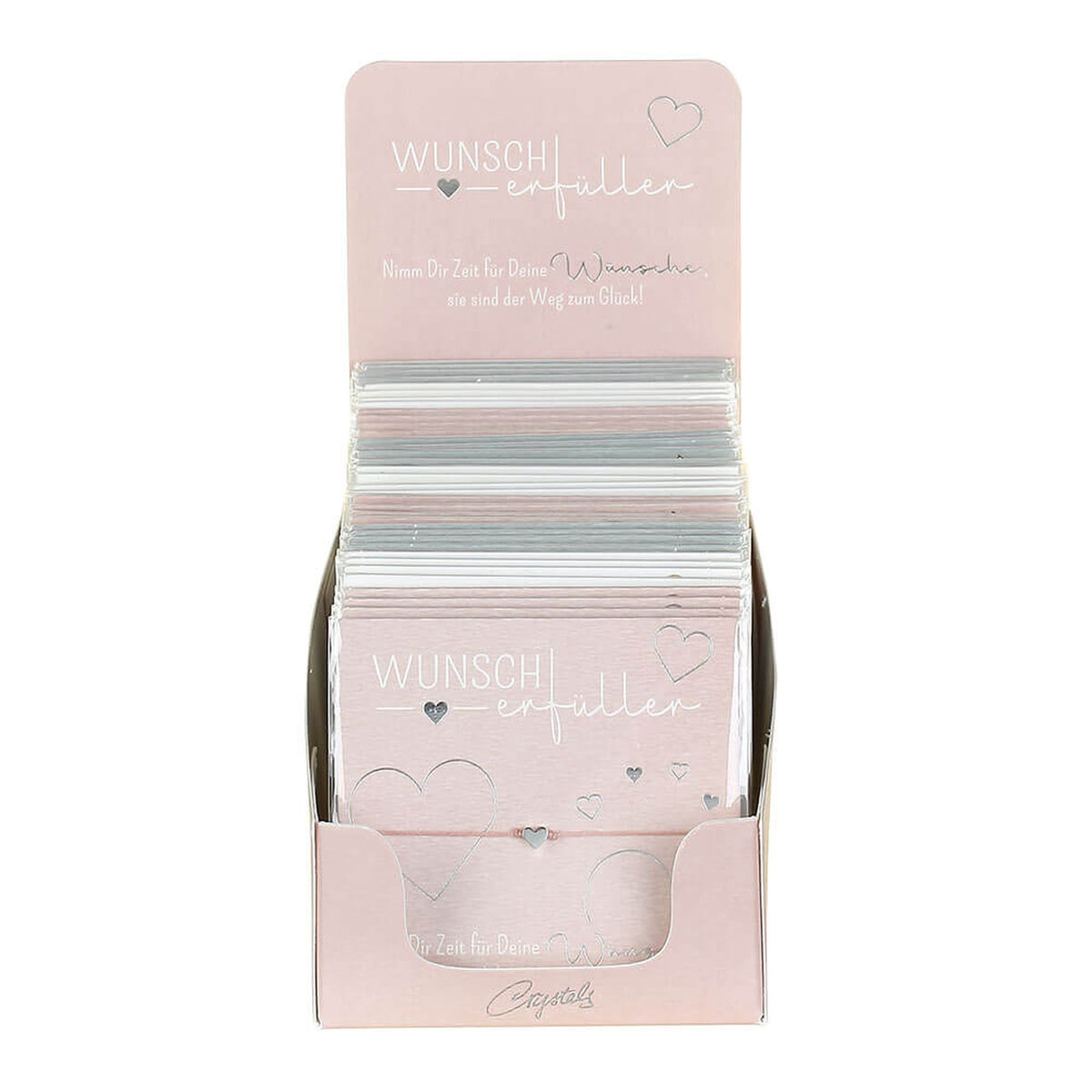 Armband-Wunscherfüller Stern rosévergoldet Band grau