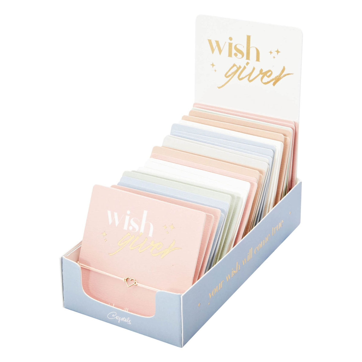 Armband "wish giver" Engel rosévergoldet Band grau
