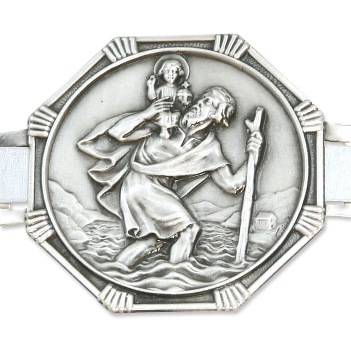 Zweiradplakette mit Christophorus-Motiv