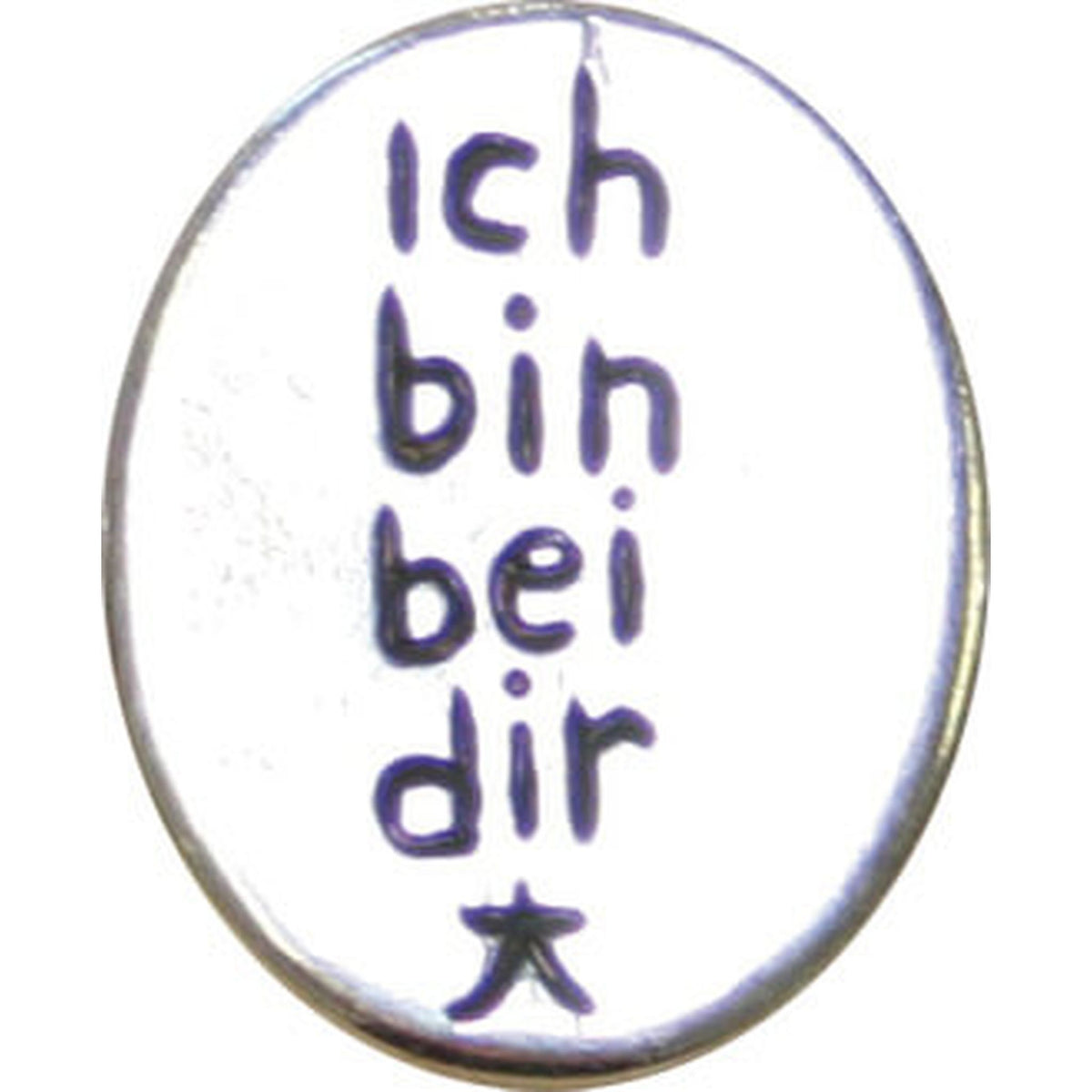 Engelsmünze "Ich bin bei dir" versilbert