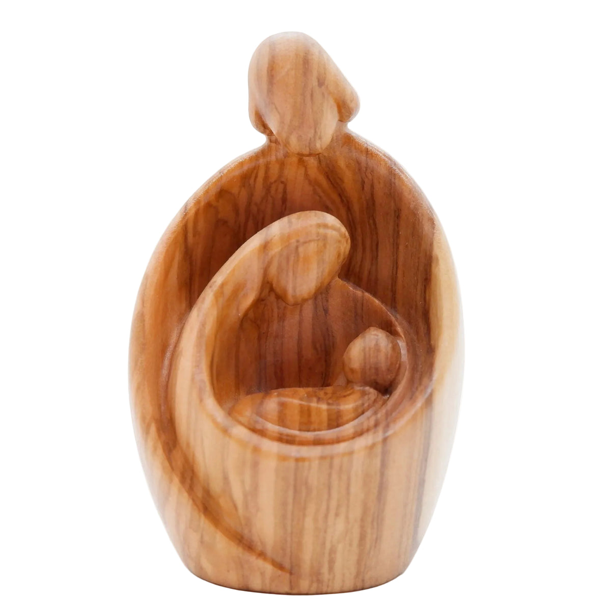 Moderne heilige Familie Olivenholz 9 cm