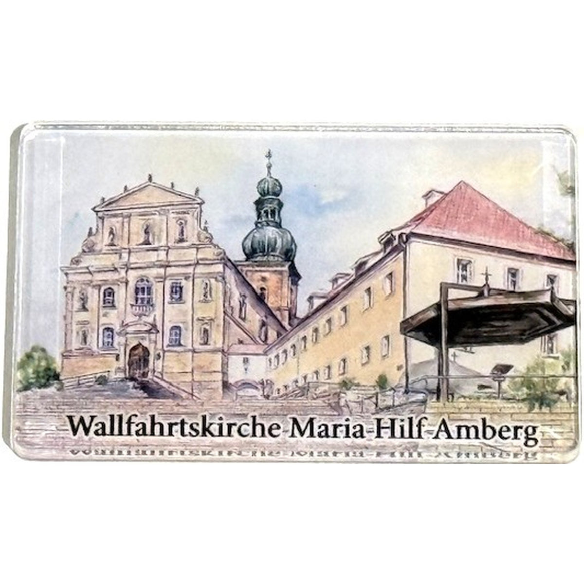Magnet Wallfahrtskirche Maria Hilf Amberg Acrylglas 8 x 5 cm