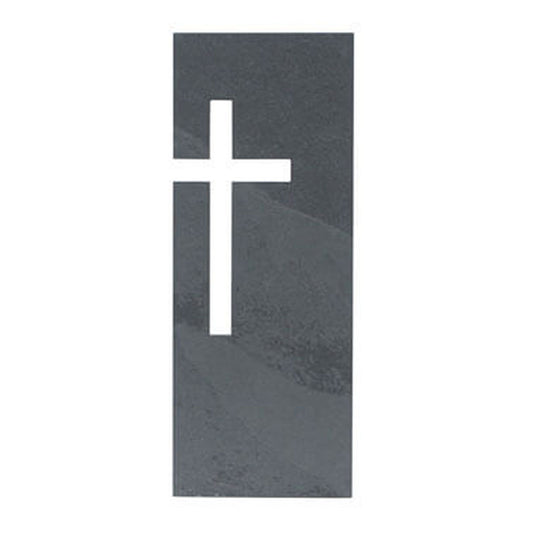 Schieferkreuz "Ausgestanztes Kreuz" Grau 23 x 9 cm