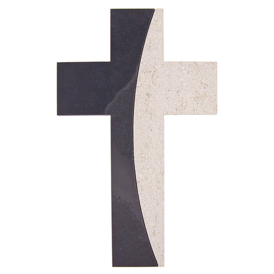 Schiefer-Kalksteinkreuz 22 x 15 cm