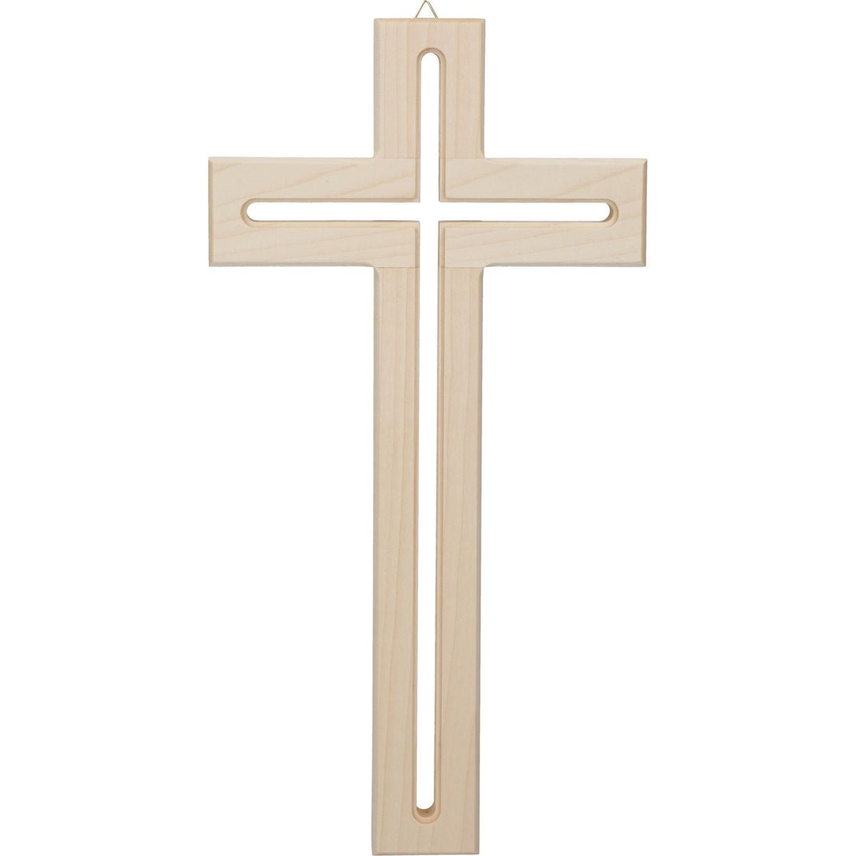 Holzkreuz Ahorn mit Fräsung 30 cm