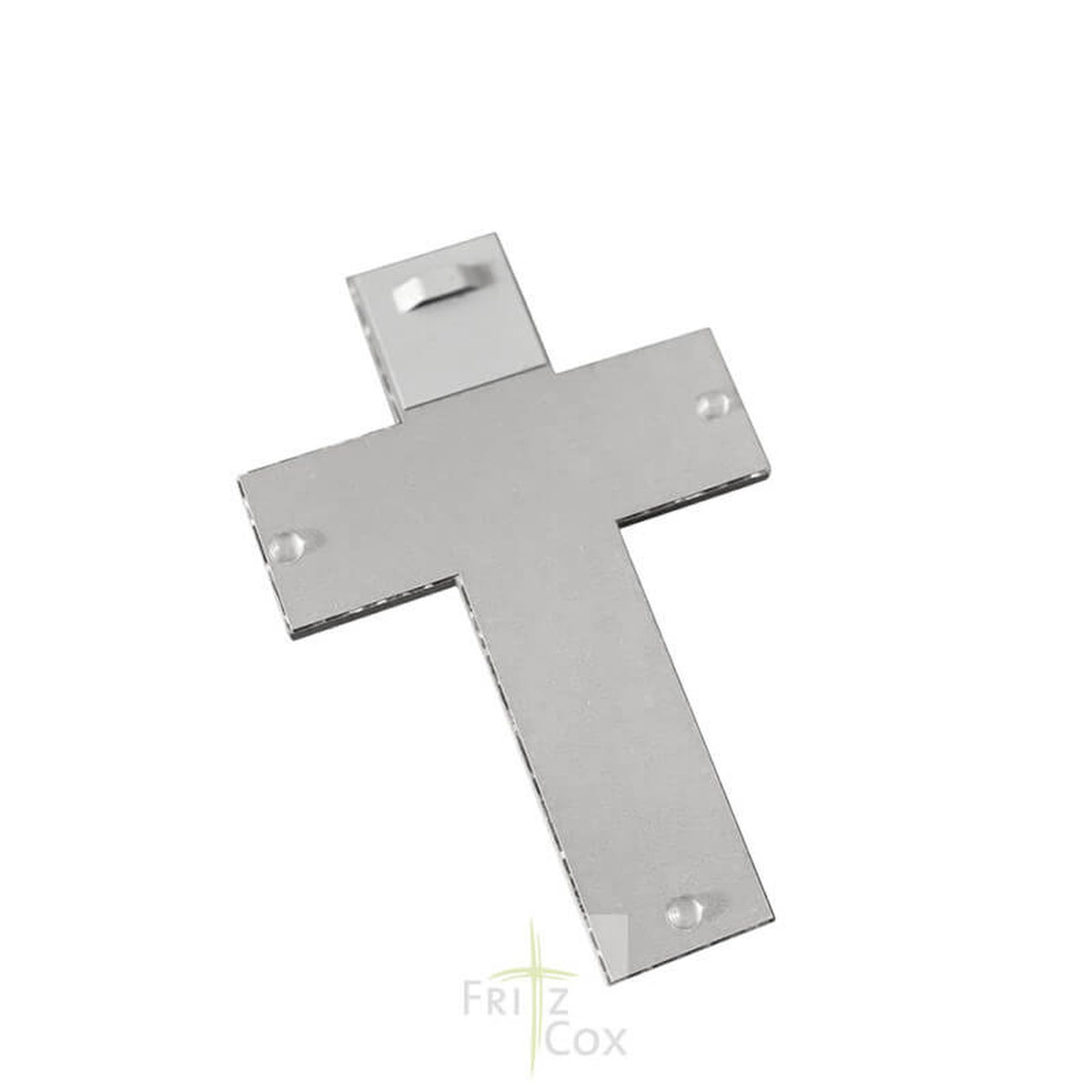 Schiefer-Kalksteinkreuz mit Edelstahleinlage Grau 22 x 15 cm