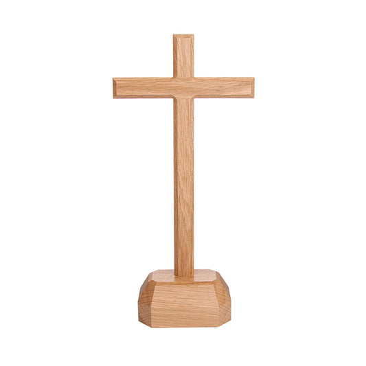 Stehkreuz aus Eiche natur 30 cm