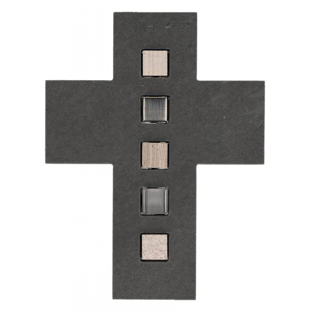 Schieferkreuz mit Mosaiksteinen 17 x 13 cm