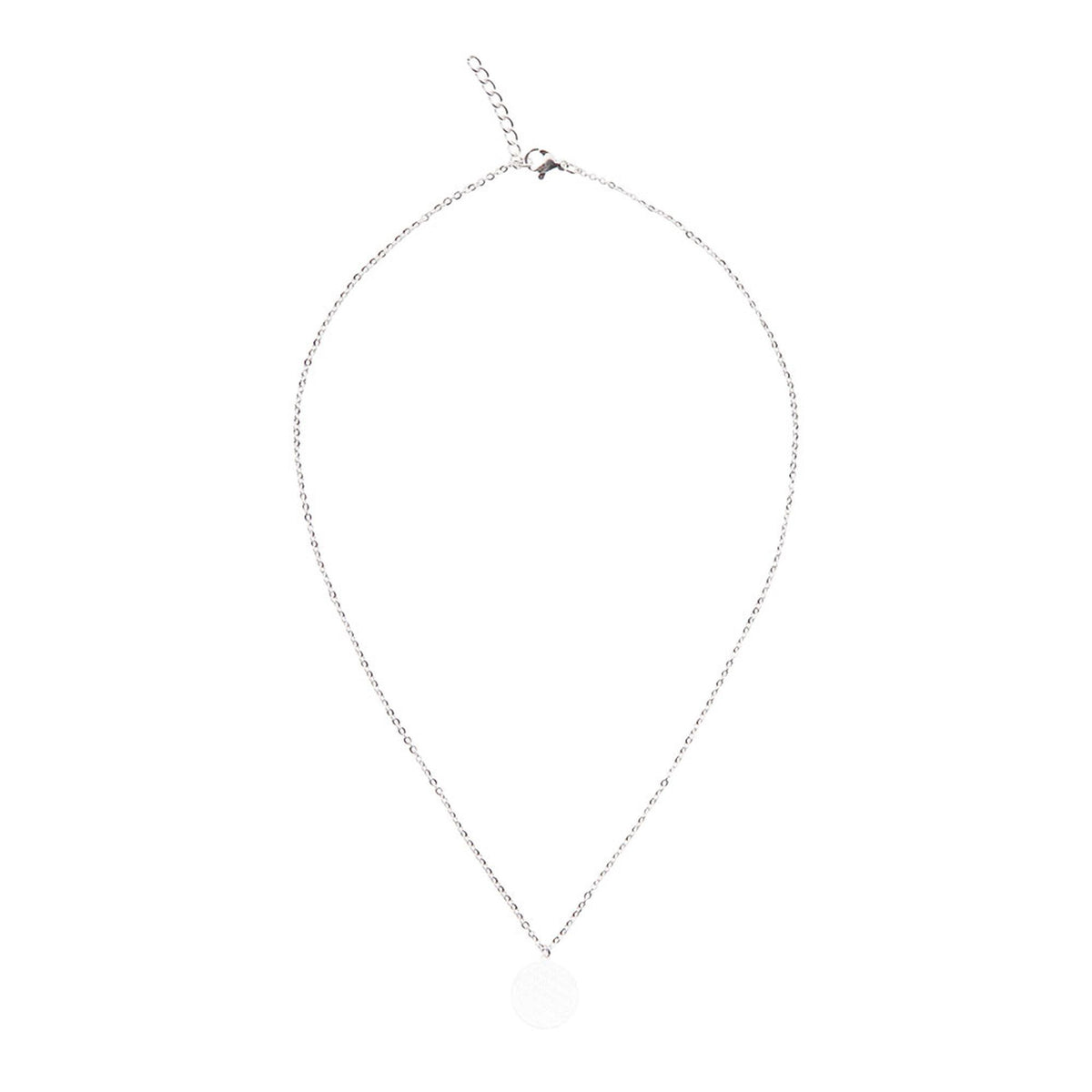 Edelstahlhalskette Blume des Lebens versilbert