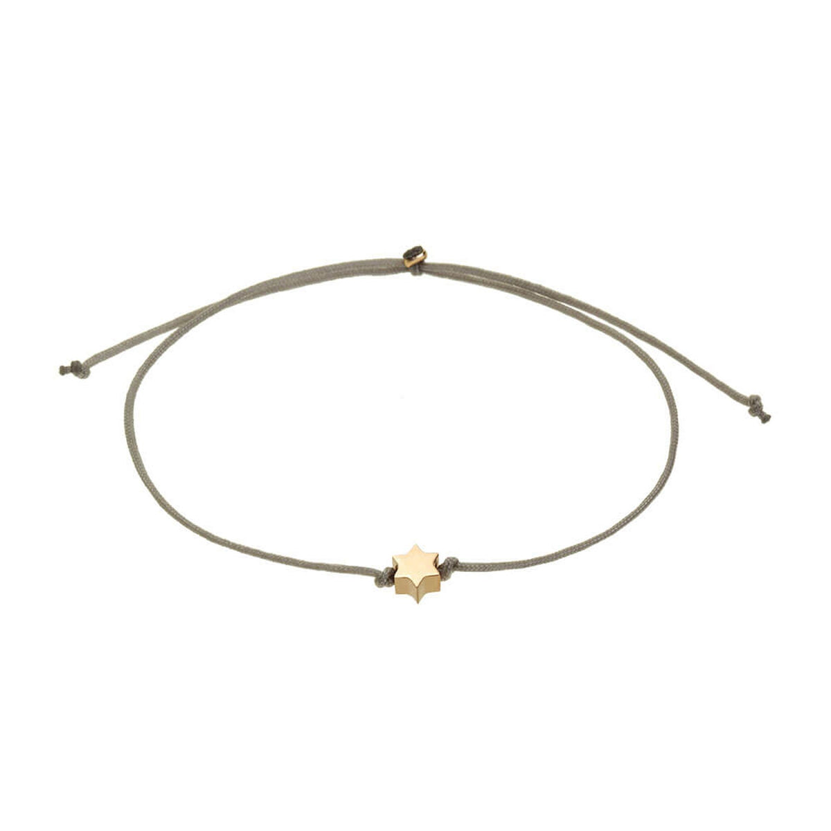 Armband-Wunscherfüller Stern rosévergoldet Band grau