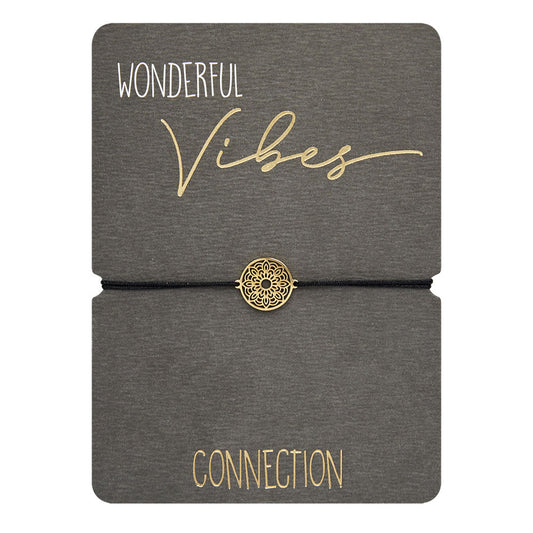 Armband "Wonderful Vibes" vergoldet Connection