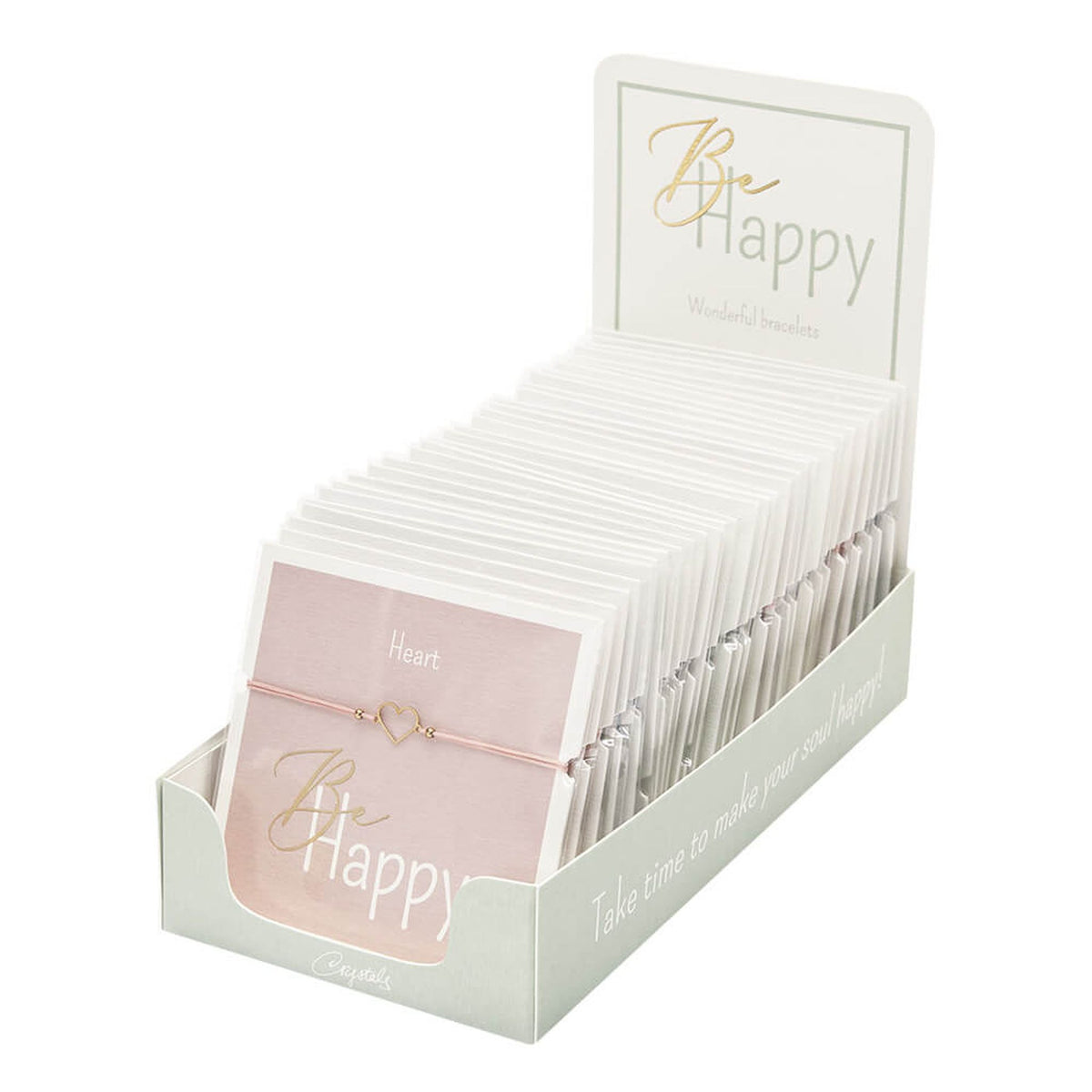 Armband "Be Happy" Blume rosévergoldet