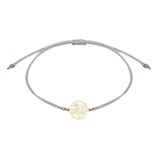 Armband "Be Happy" Baum des Lebens vergoldet