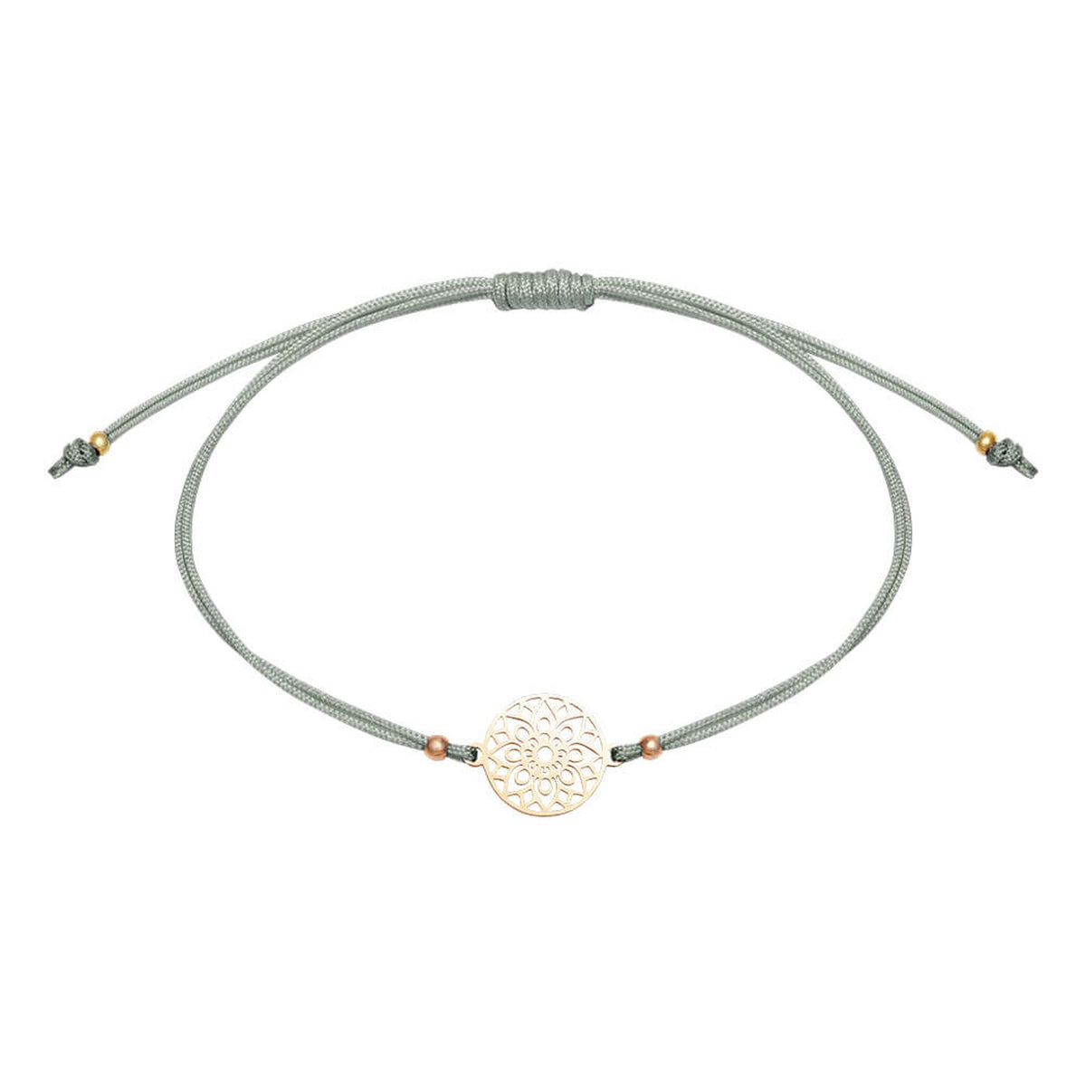 Armband "Be Happy" Mandala des Glücks rosévergoldet