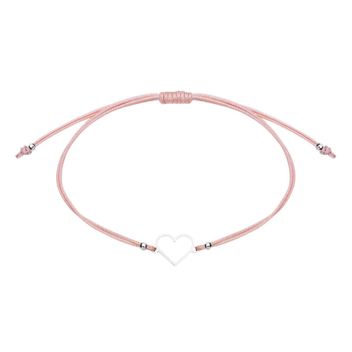 Armband "Be Happy" Herz Edelstahl
