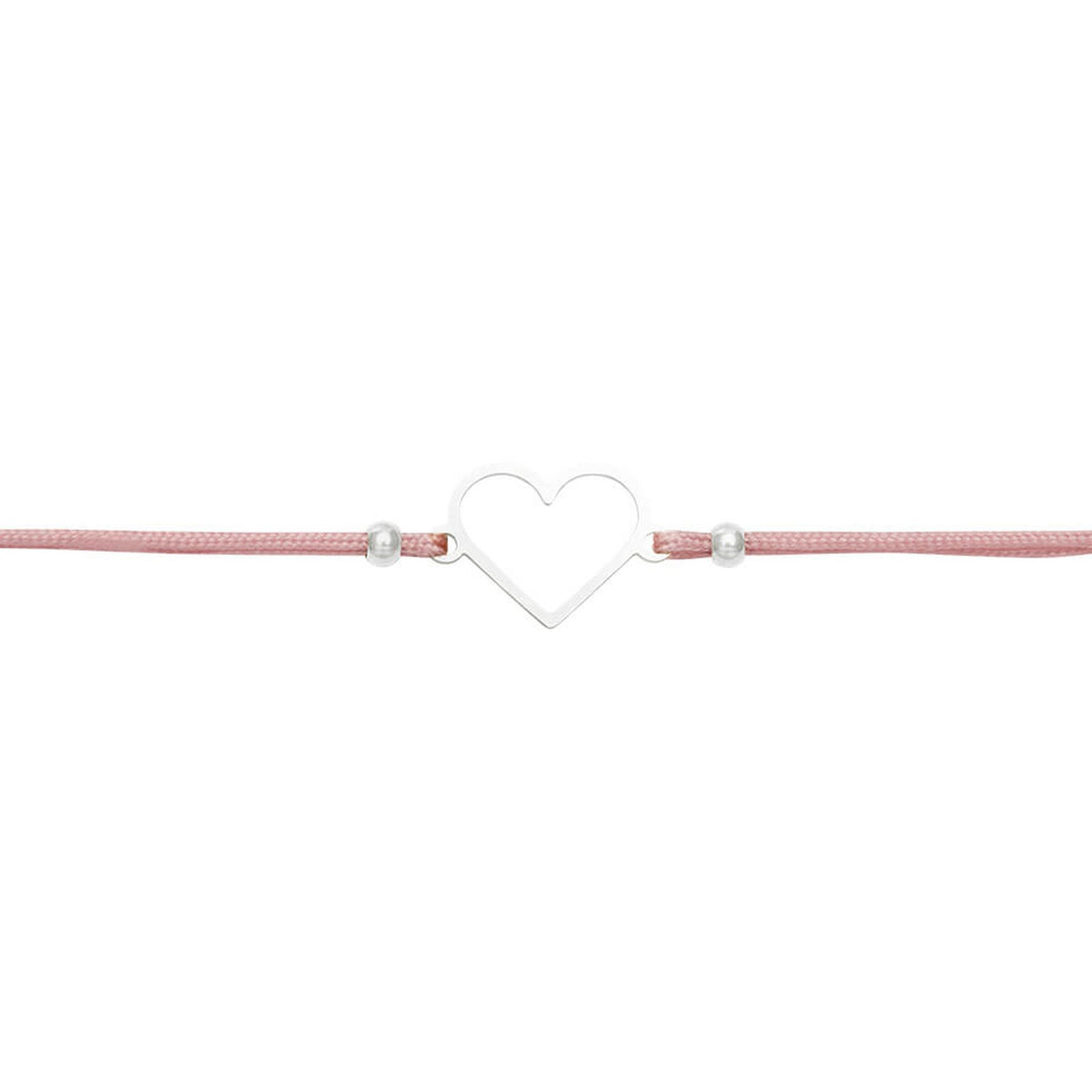 Armband "Be Happy" Herz Edelstahl