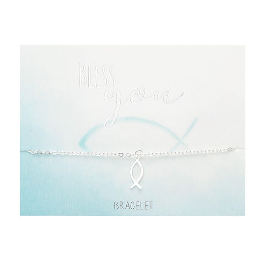 Armband "Bless you" Fisch versilbert