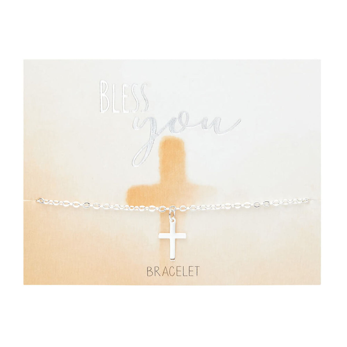 Armband "Bless you" Kreuz versilbert