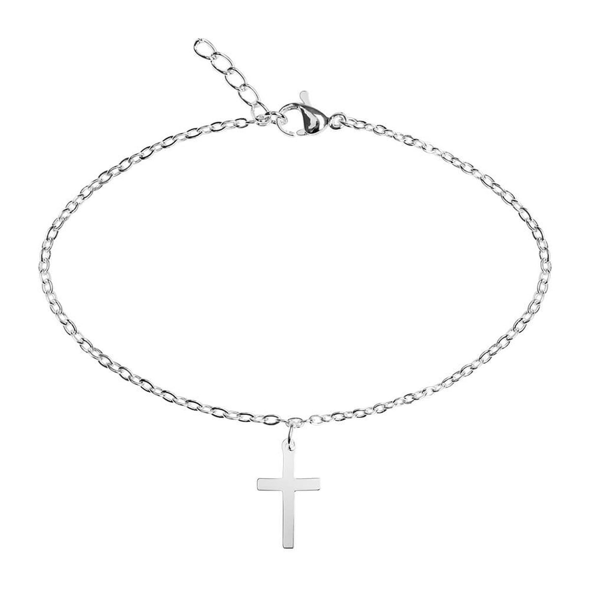 Armband "Bless you" Kreuz versilbert
