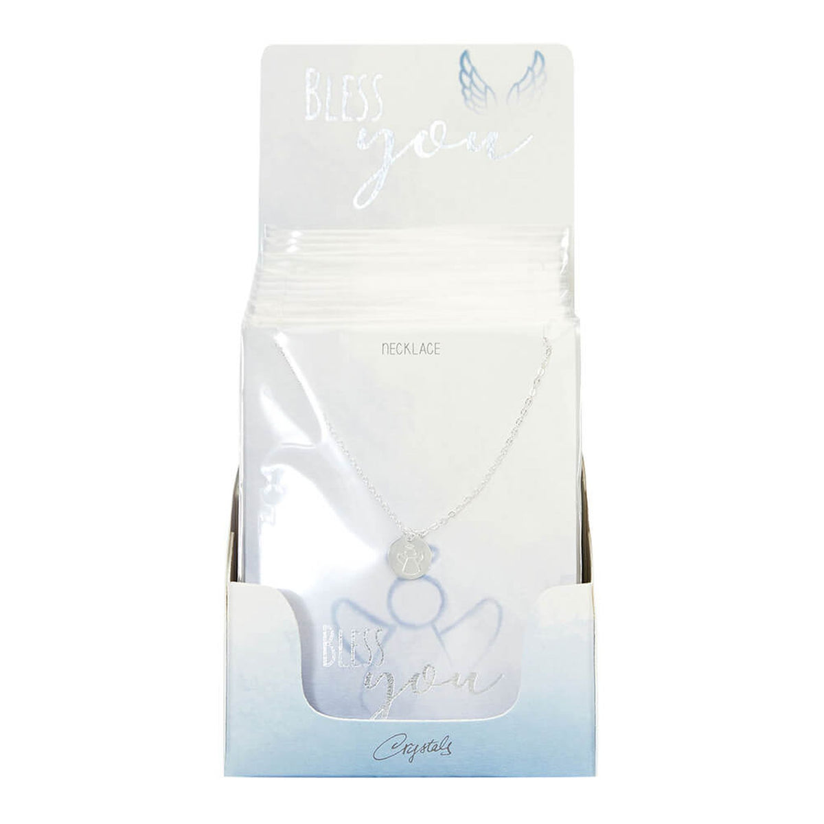Halskette "Bless you" Fisch Edelstahl versilbert