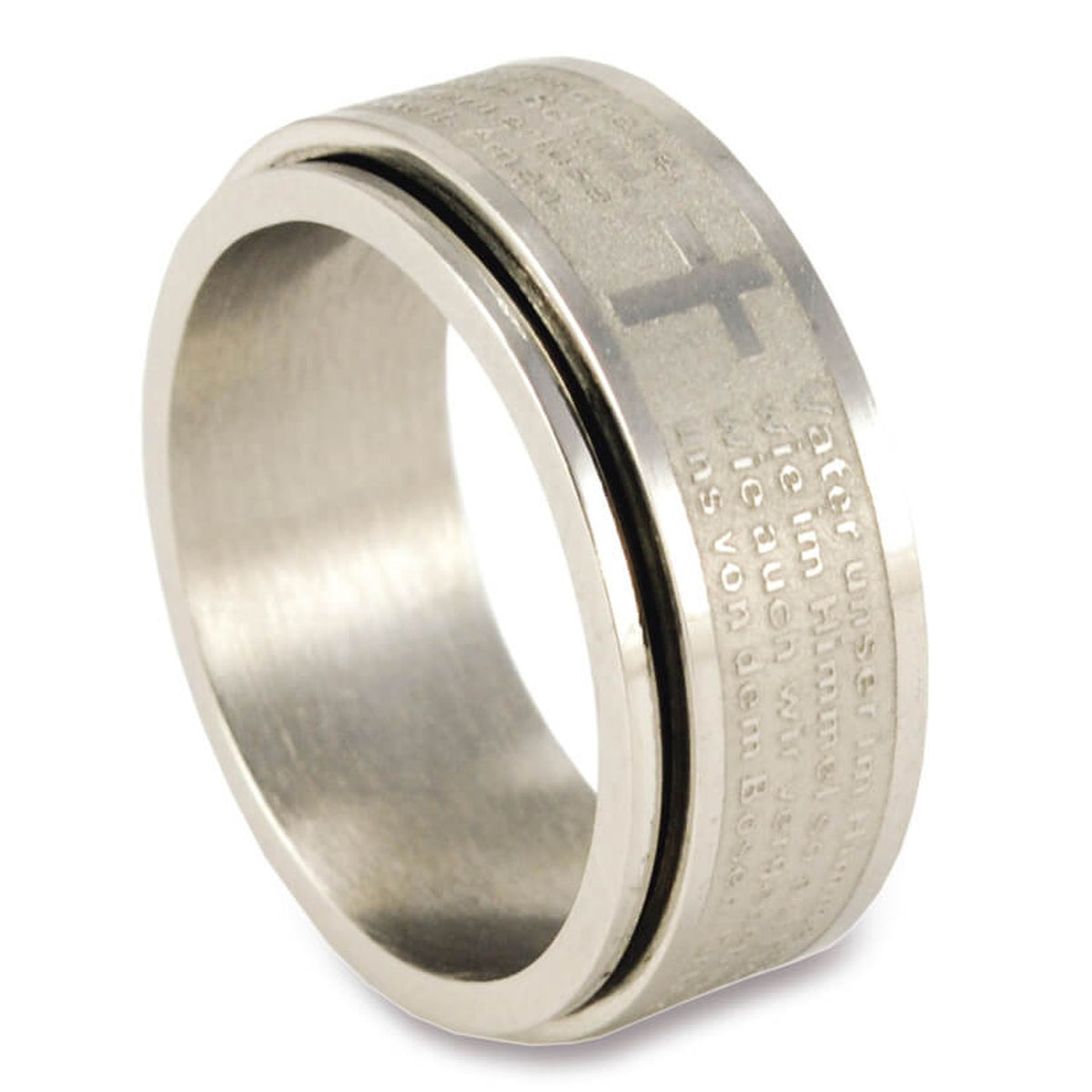 Gebetsring Vater Unser Gebet groß, 65 mm rotierend
