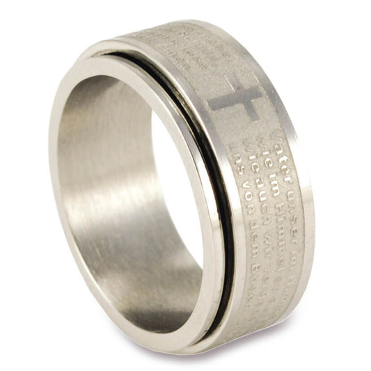 Gebetsring Vater Unser Gebet klein, 57 mm rotierend