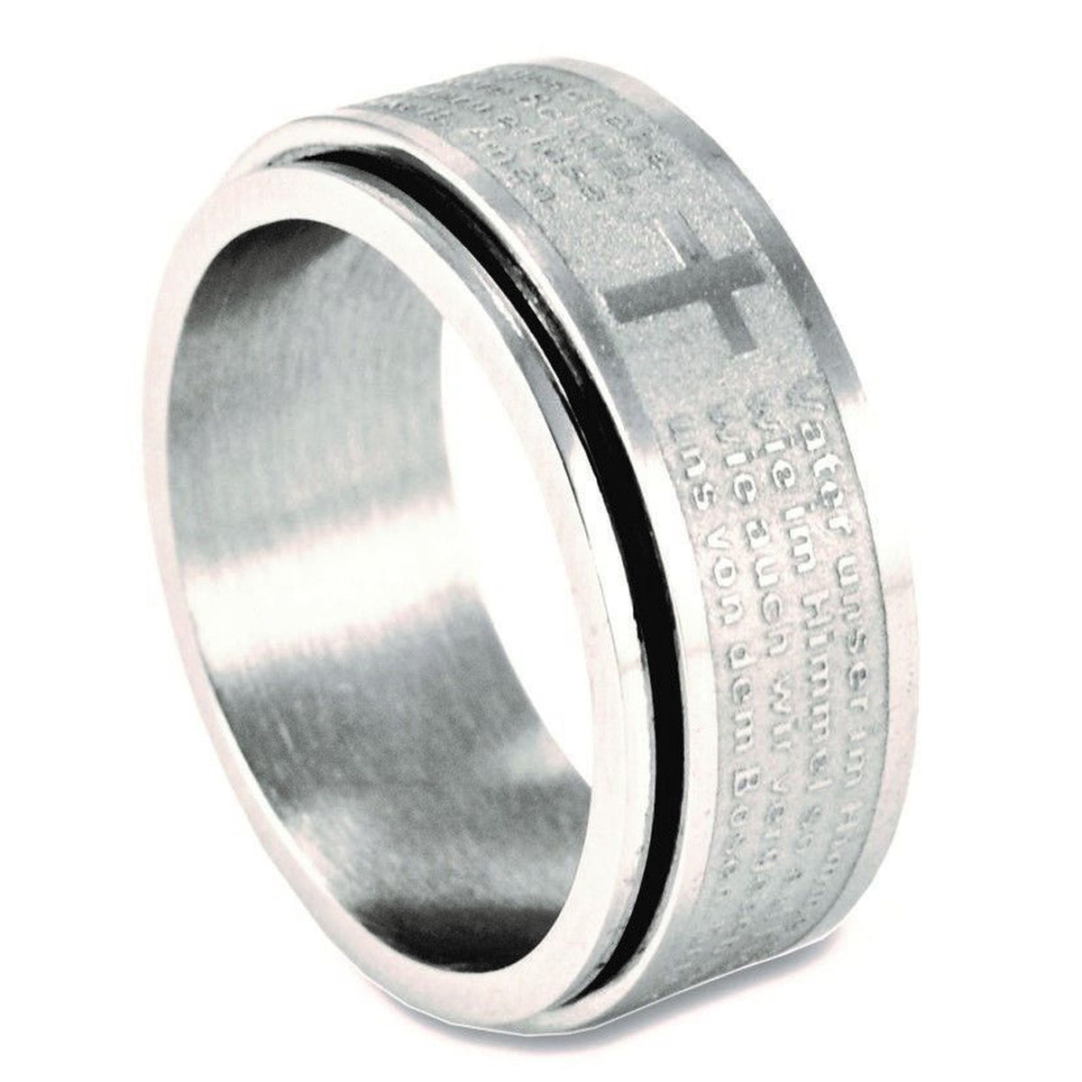 Gebetsring Vater Unser Gebet groß, 65 mm rotierend