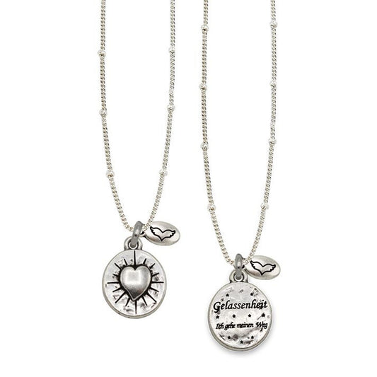 Schutzengel-Kette mit Spruch "Gelassenheit"