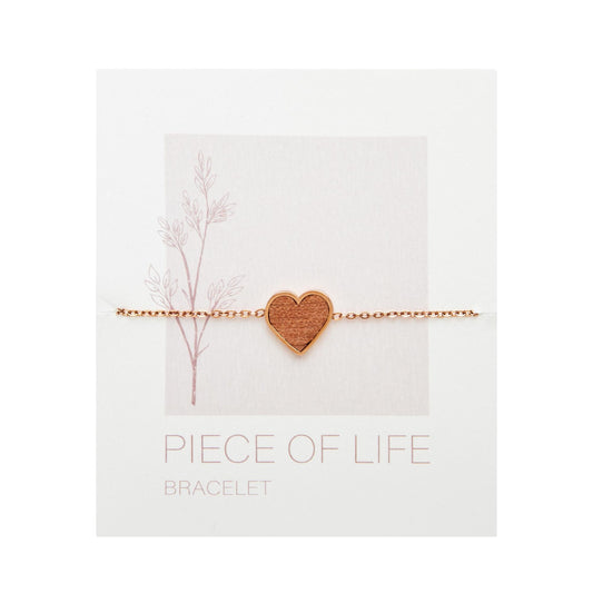 Armband Piece of Life Edelstahl rosévergoldet Herz