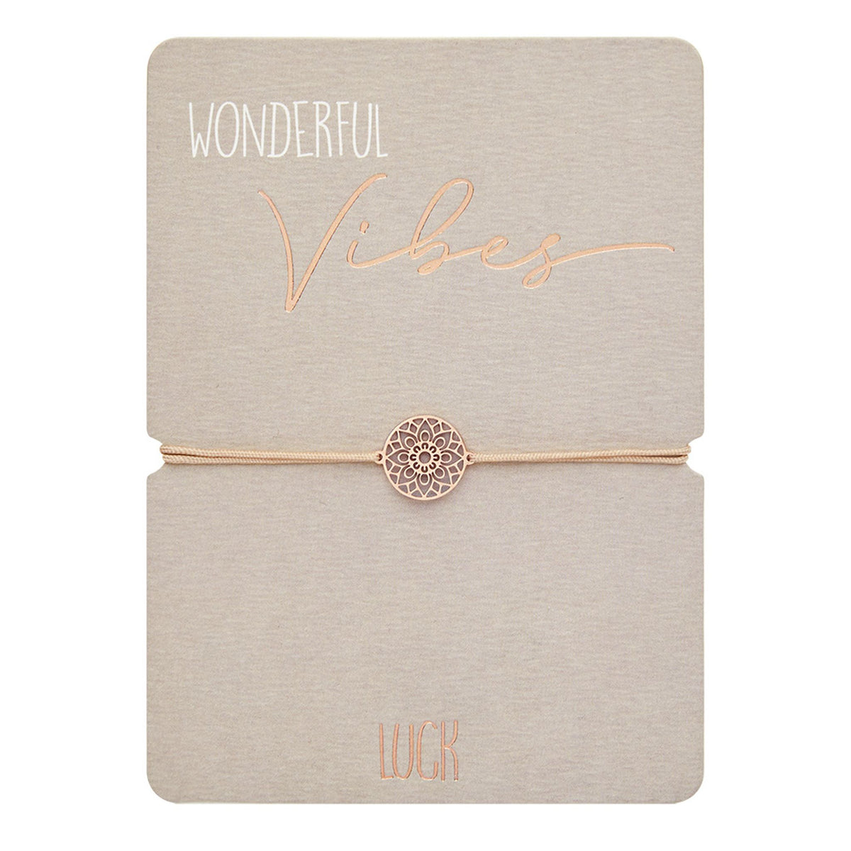 Armband "Wonderful Vibes" rosévergoldet Luck