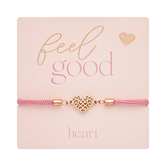 Armband "feel good" rosévergoldet Herz