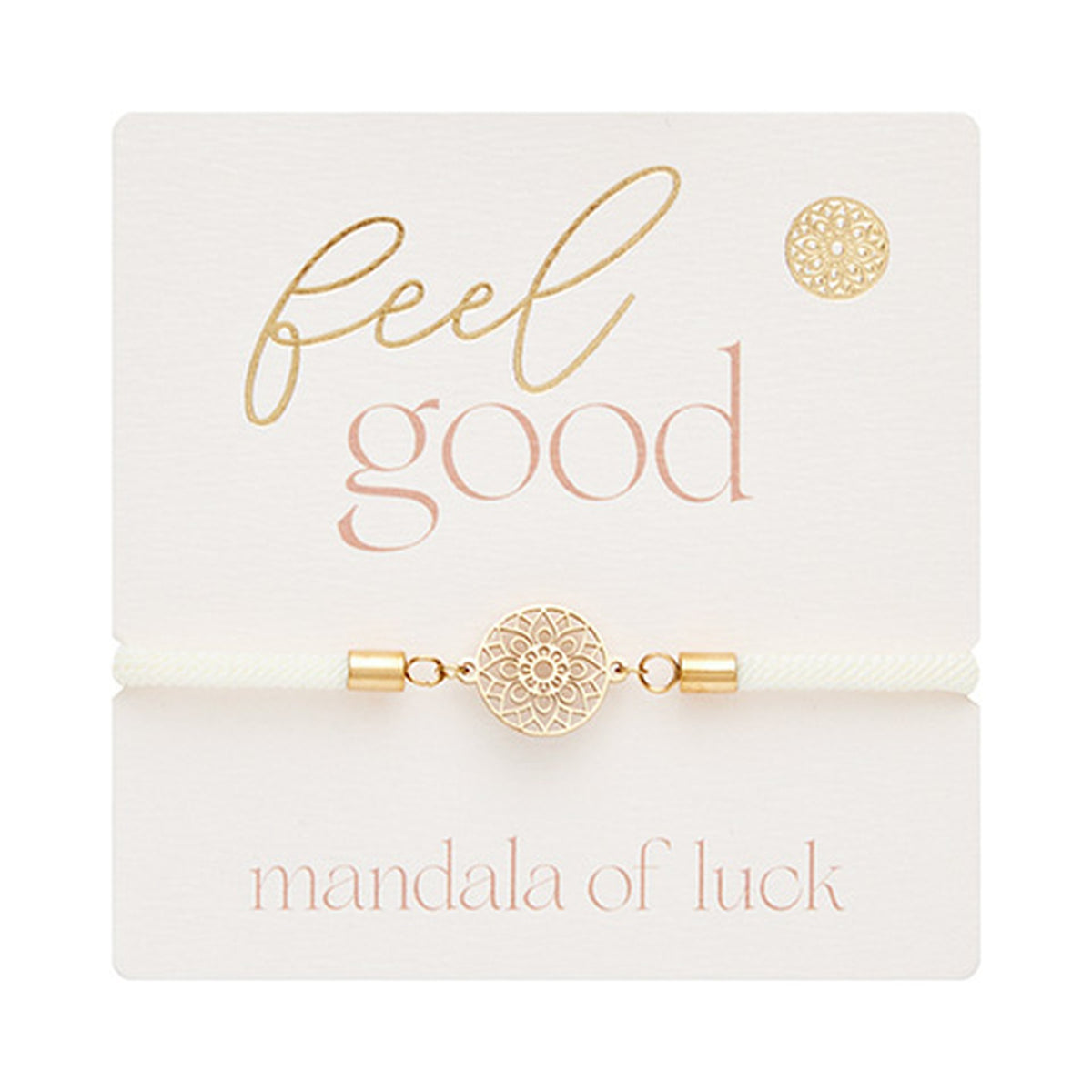 Armband "feel good" vergoldet Mandala des Glücks
