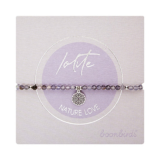 Armband "nature love" Iolith Edelstahl Mandala des Glücks