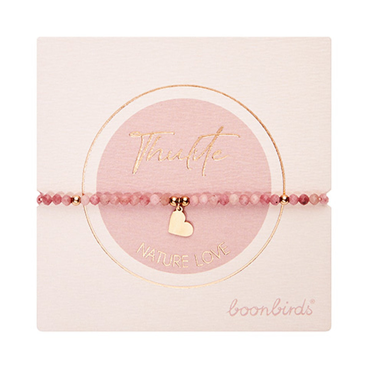 Armband "nature love" Thulit rosévergoldet Herz