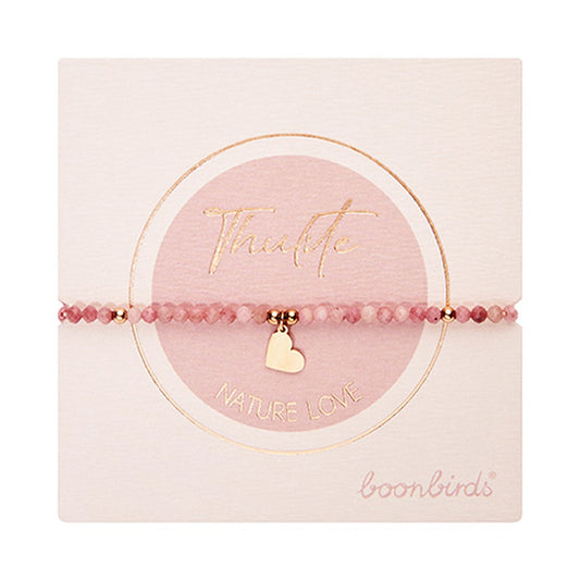 Armband "nature love" Thulit rosévergoldet Herz