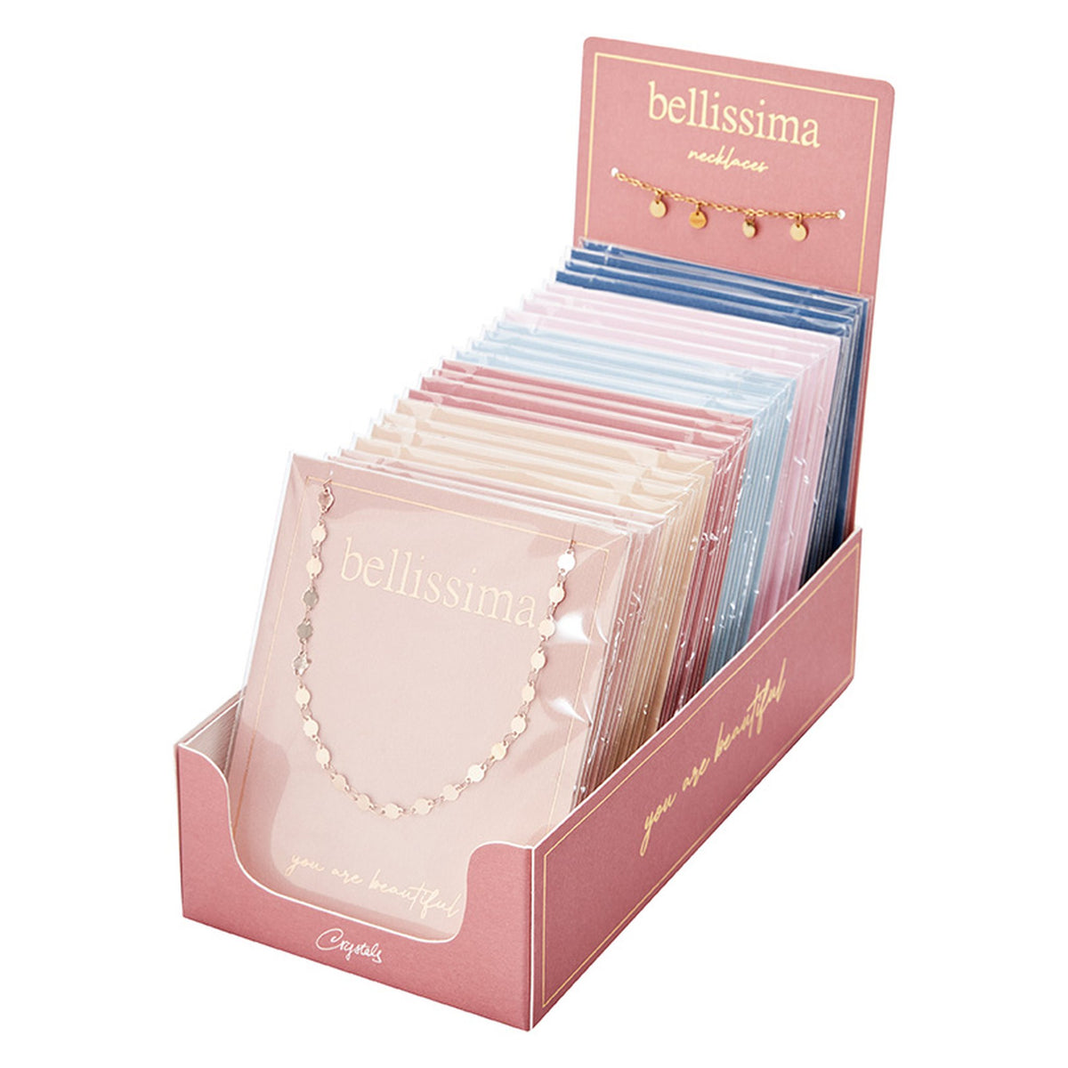 Halskette "bellissima" versilbert Plättchenkette
