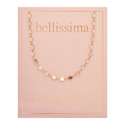 Halskette "bellissima" rosévergoldet Plättchenkette