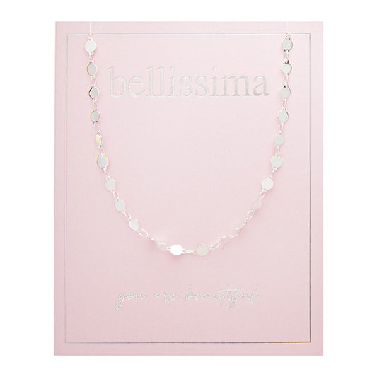 Halskette "bellissima" versilbert Plättchenkette