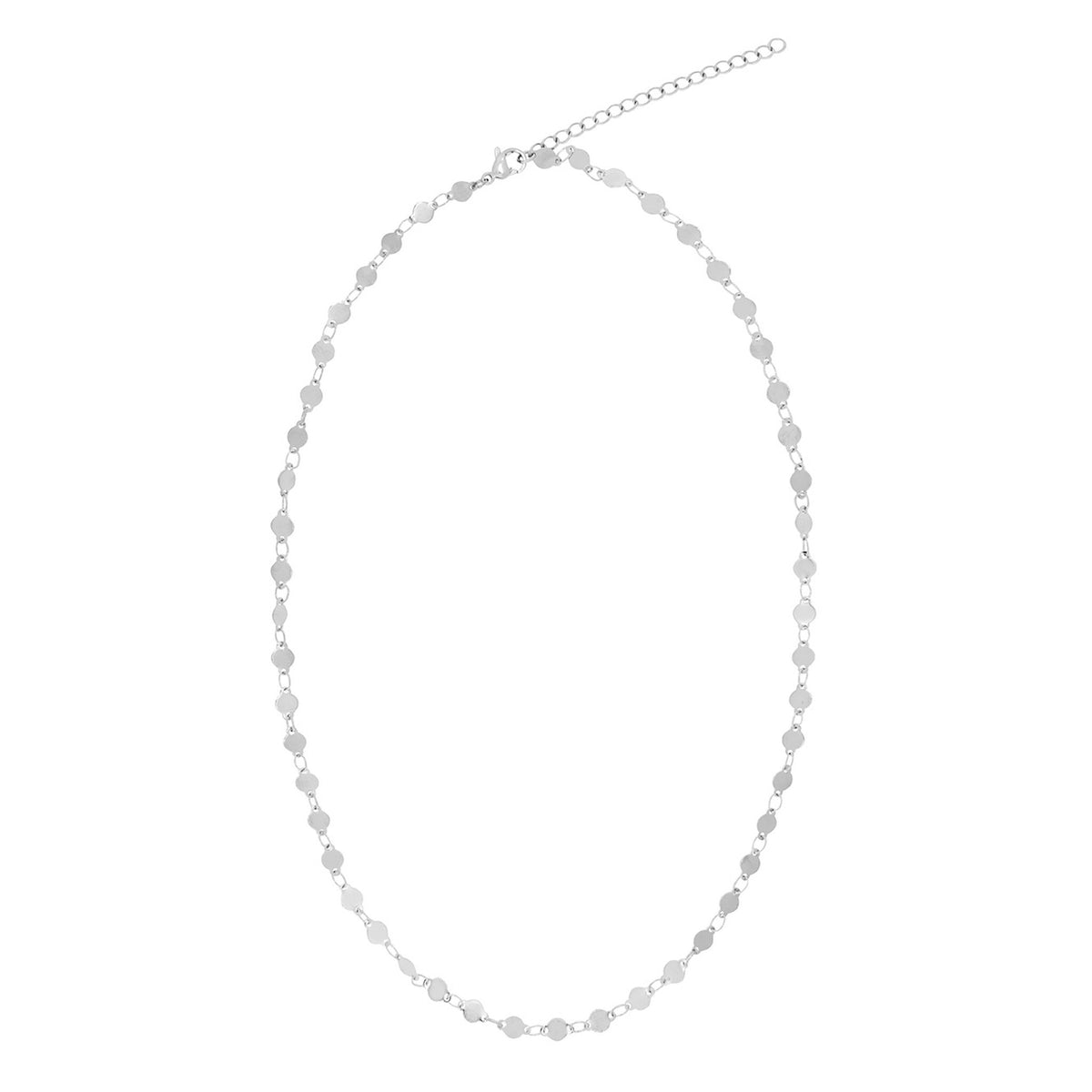 Halskette "bellissima" versilbert Plättchenkette