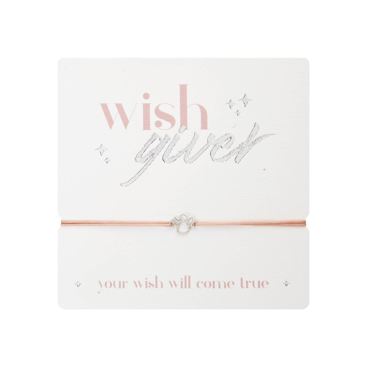 Armband "wish giver" Engel Edelstahl Band rosa