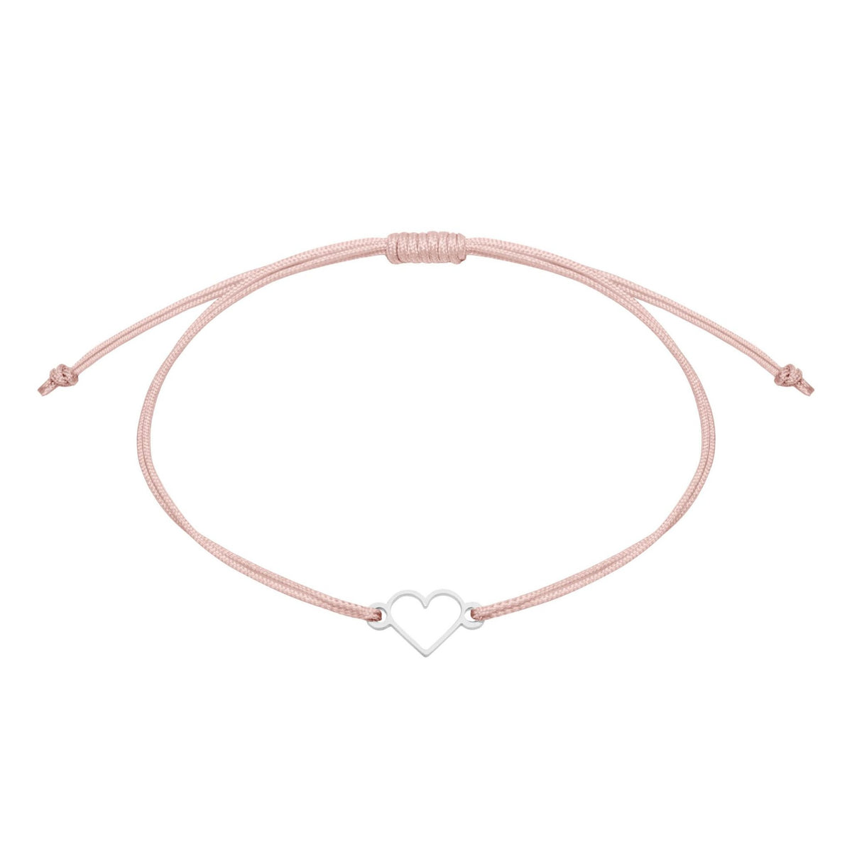 Armband "wish giver" Herz Edelstahl Band rosa