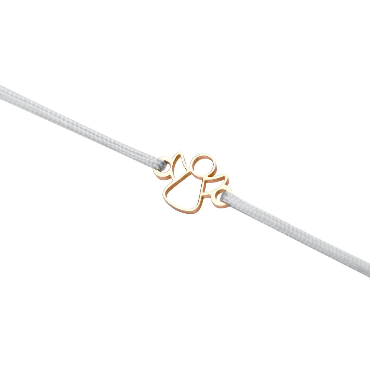Armband "wish giver" Engel rosévergoldet Band grau