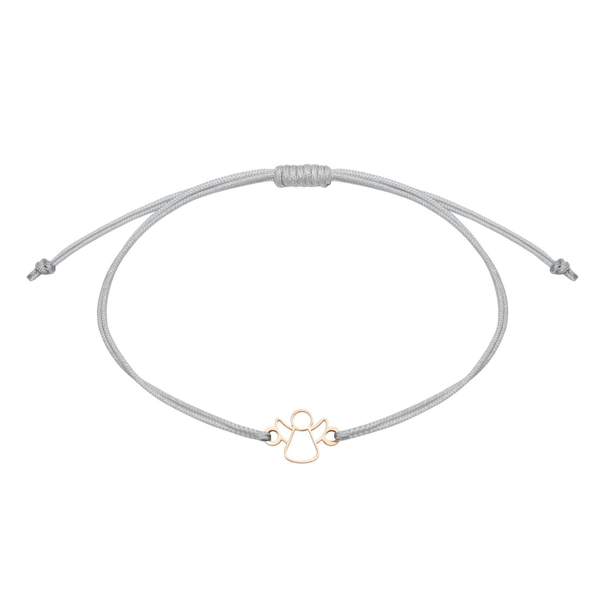 Armband "wish giver" Engel rosévergoldet Band grau
