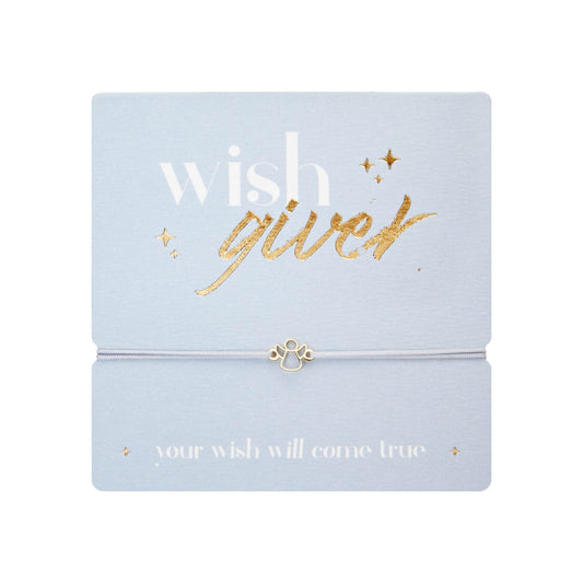 Armband "wish giver" Engel vergoldet Band Hellblau