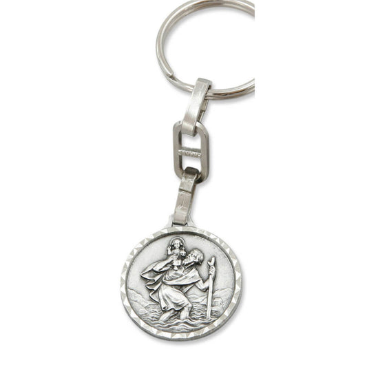 Schlüsselanhänger Christophorus "Gute Fahrt" 2,3 cm