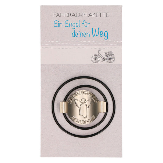 Fahrrad-Plakette "Schutzengel - Dein Engel begleite dich auf allen Wegen"