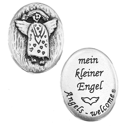 Engelsmünze "Mein kleiner Engel" versilbert