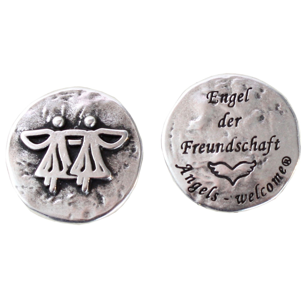 Engelsmünze "Engel der Freundschaft" versilbert