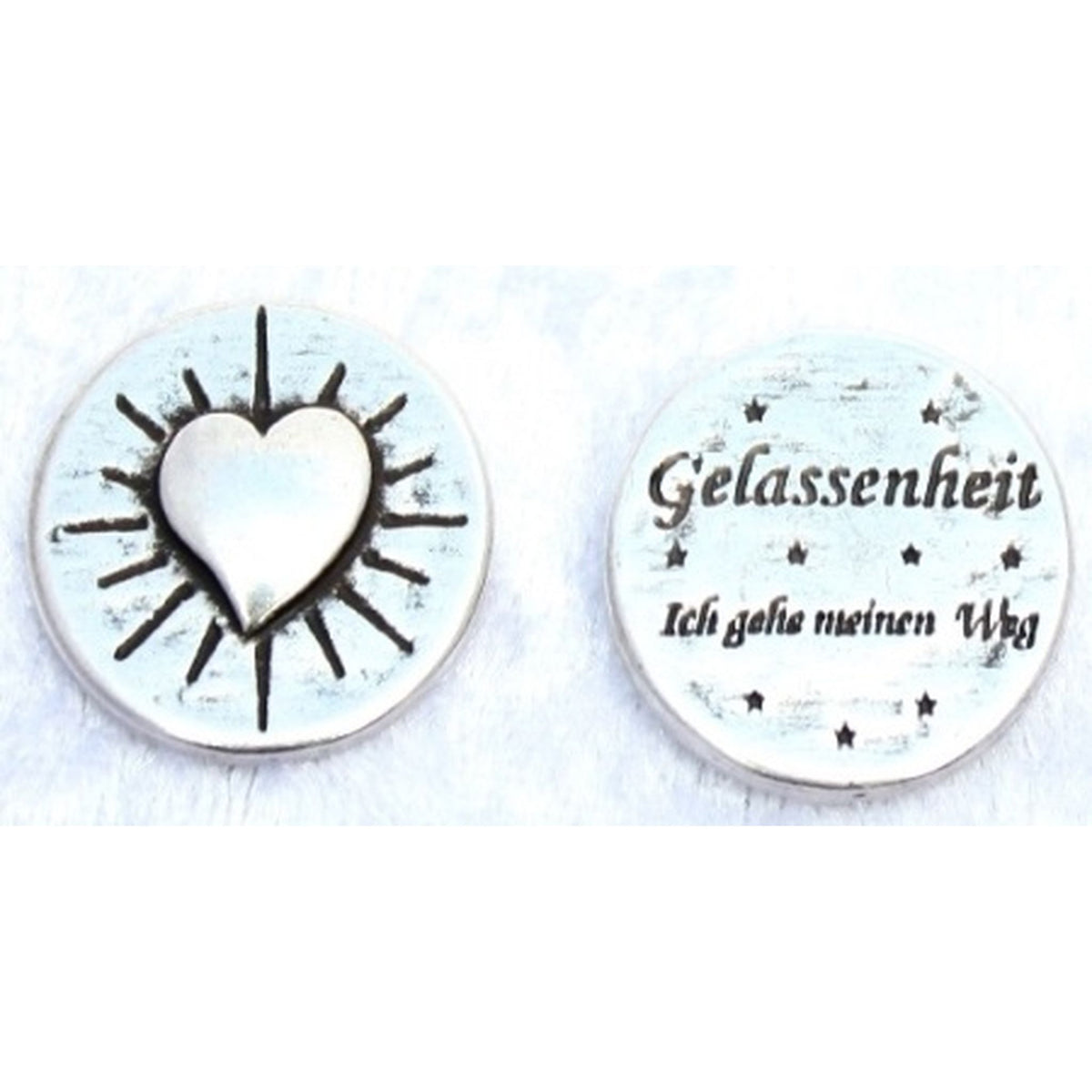 Münze der Achtsamkeit "Gelassenheit" versilbert
